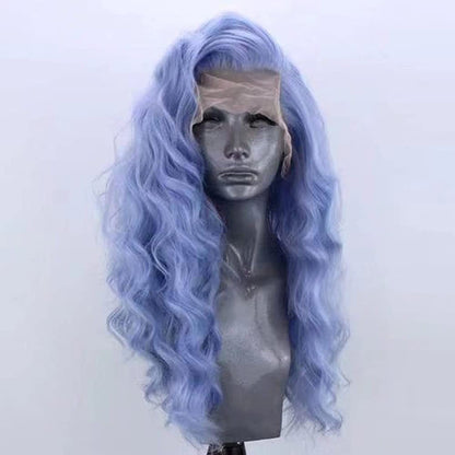 Light Blue Lace Front Synthetic Wig Loose Body Wavewig