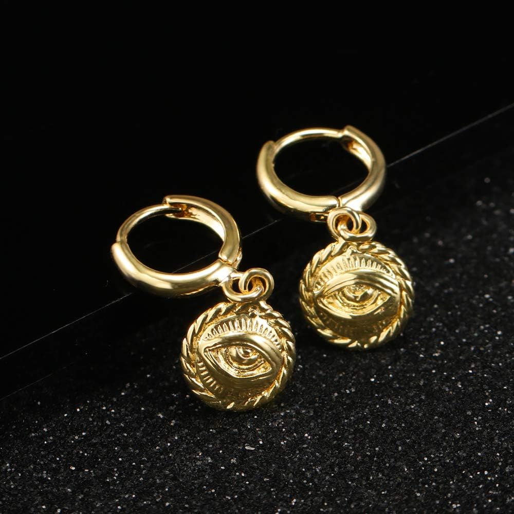 Evil Eye 18k plated Gold Earrings