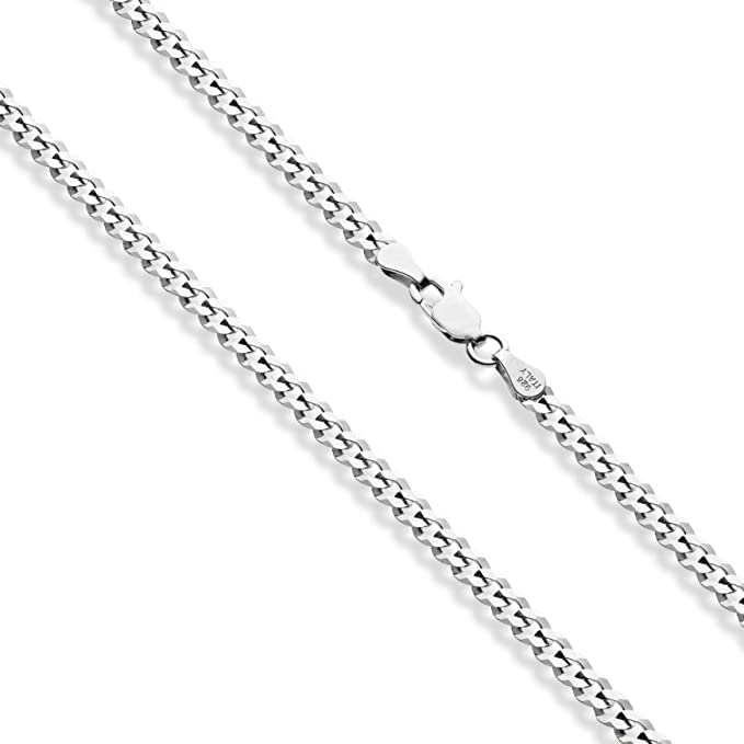 Italian crafted 925 sterling silver chain necklace PURE 925 STERLING SILVER 
