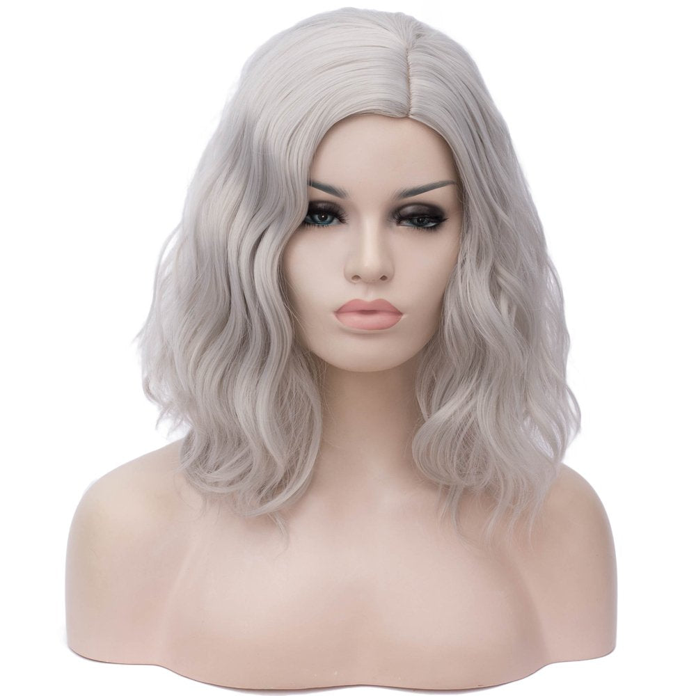 blondewig white women wigs HAIR Synthetic Curly Bob Wig with Bangs Short Bob Wavy Hair Wigs Wine Red Color Wigs for Women Bob Style Synthetic Heat Resistant Bob Wigs.