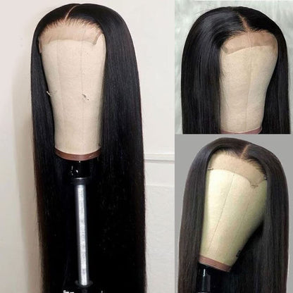 Black Long Straight Lace Front Wigs