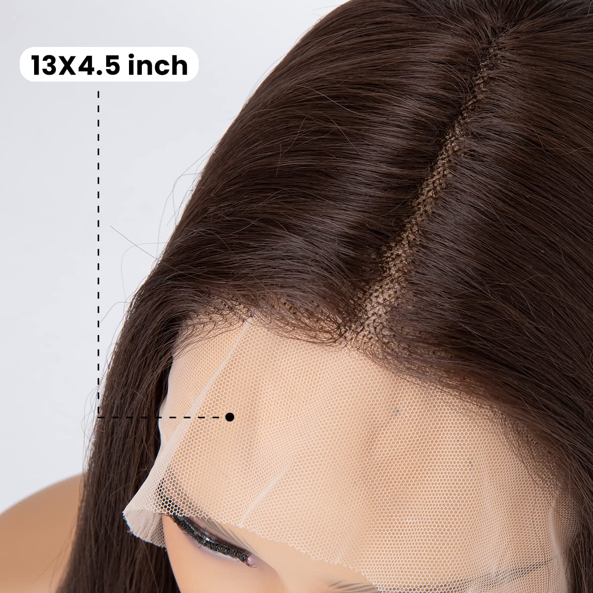 Dark Brown Middle Part Lace Front Wig