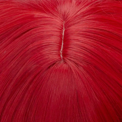 Red Wigs -Short Bob Wavy Hair Wig with Bang
