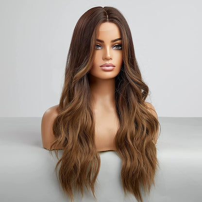 Ombre Brown Curly Lace Front Wig