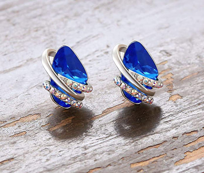 Crystal Sapphire Blue Birthstone Earring