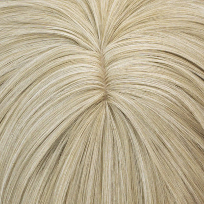 Blonde Short Bob Wavy Hair Wig with Bang