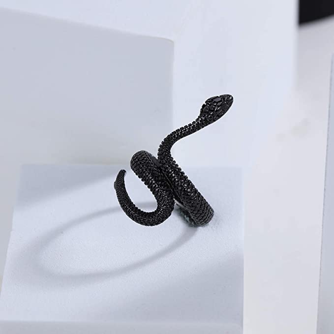 Vintage Snake Ring -2PCS Black