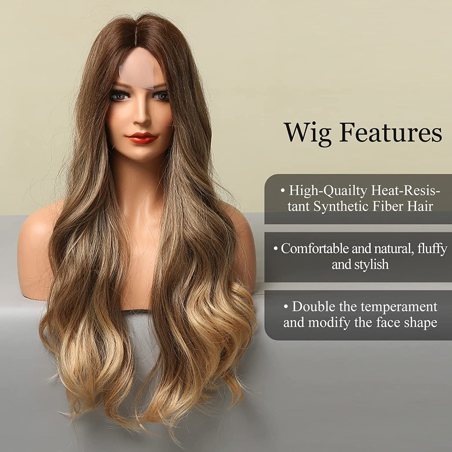Ombre Blonde Middle Part Lace Wig