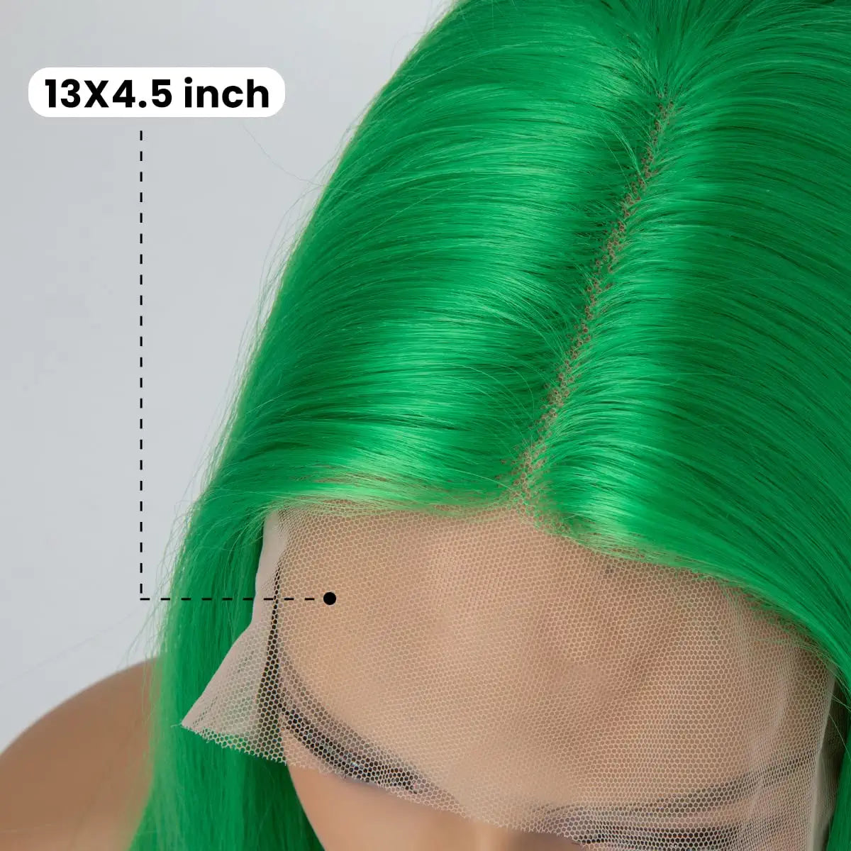 Green Long Silky Straight Lace Front Wigs
