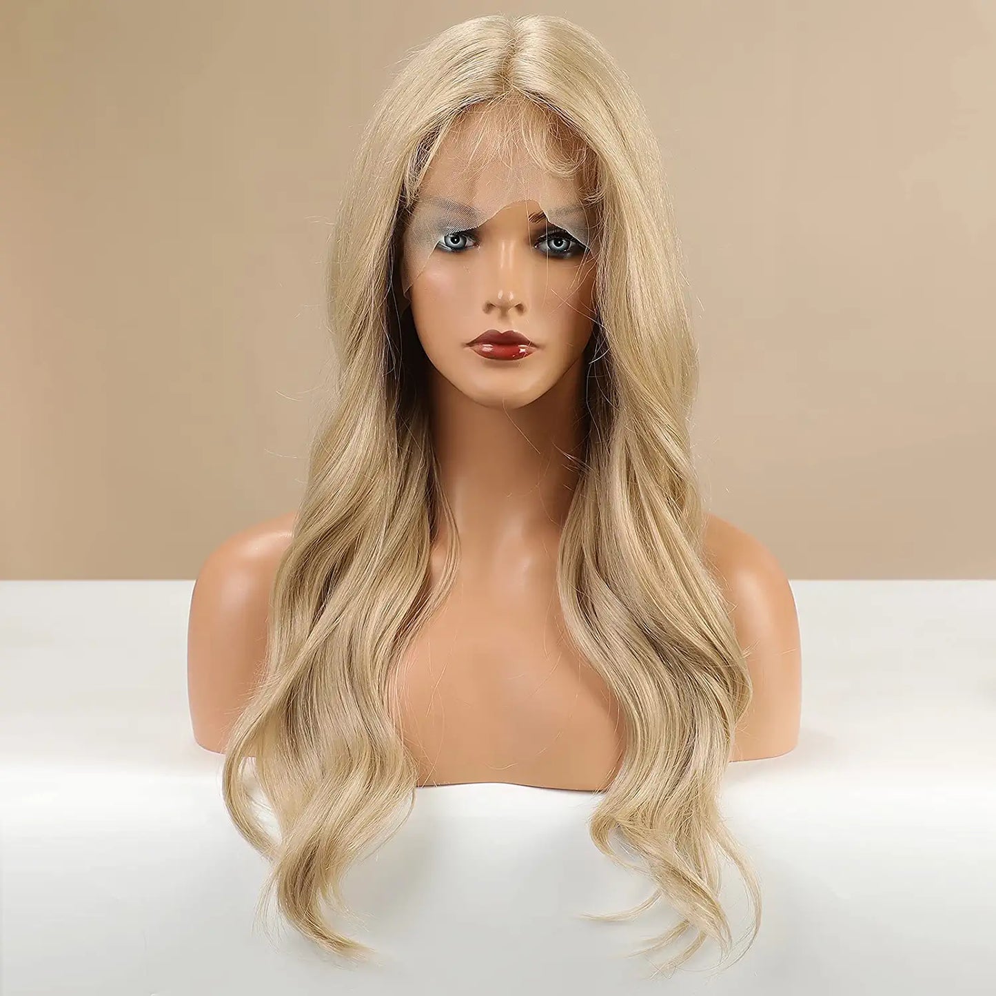 Golden Blonde Middle Part Lace Wig