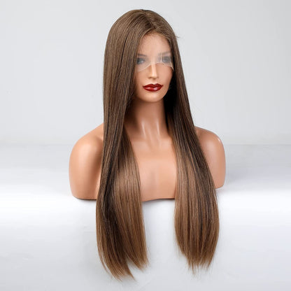 Long Ombre Brown Lace Front Wig