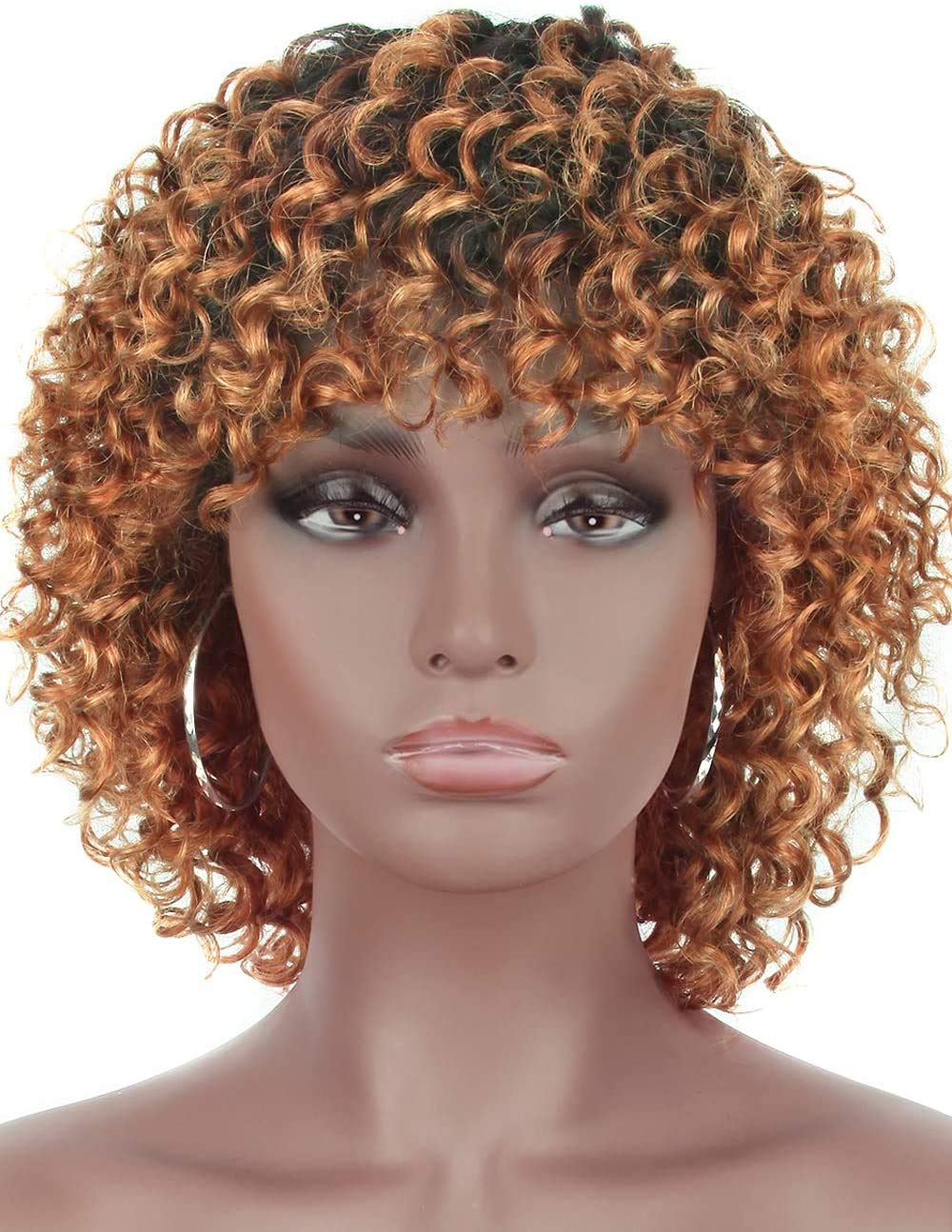 Ombre Black to Brown Human Hair Wig
