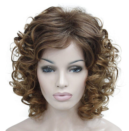 Short Bob Curly Layered Synthetic Wigs