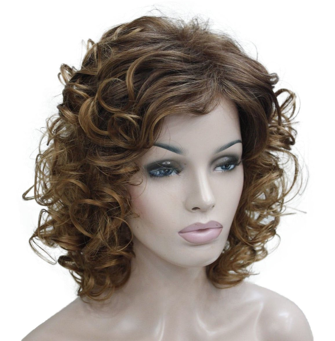 Short Bob Curly Layered Synthetic Wigs