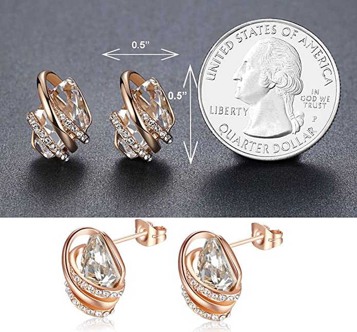April Birthstone Crystal Stud Earring
