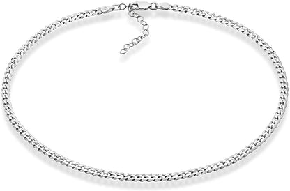925 Sterling Silver Figaro Choker Necklace