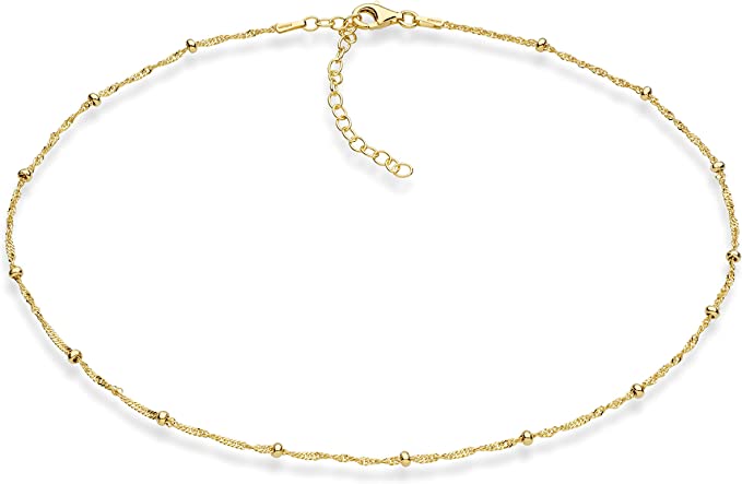 18K Gold Over 925 Sterling Silver Necklace for Women