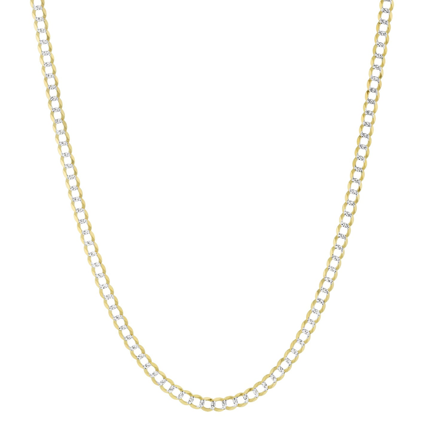 14K Yellow Gold 3.5MM Solid Cuban Curb Link Two-Tone Pave ChainGold Jewelry,Mens JewelryWomens Jewelry,Fine Jewelry,Fashion Jewelry14K Gold Jewelry,Jewelry GiftsHoliday Gifts,Mothers Day Gifts,Fathers Day Gifts,Gifts for MomGifts for Dad,Gifts for Her,Gifts for Him,Fancy Jewelry