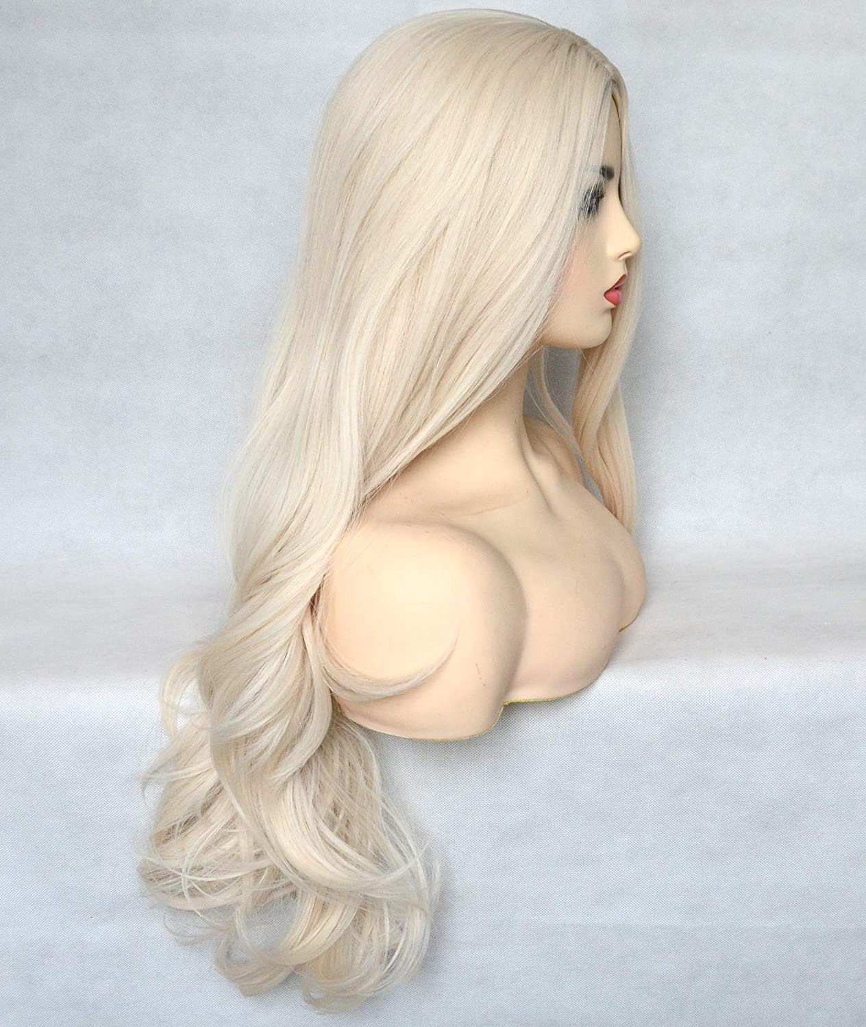 Platinum Blonde 60# Synthetic Wig 22 Inch (No Lace Wig)