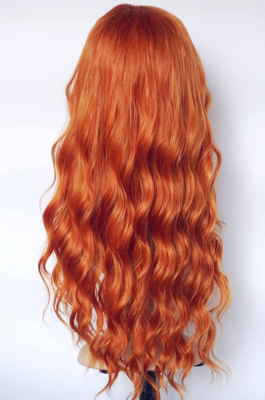 Ginger Red -Dark Orange Wavy Wig