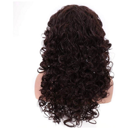 Long Wavy Curly Chestnut Brown/Black Wig