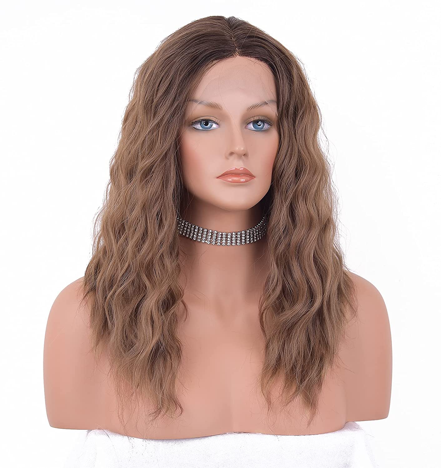 Ombre Brown Middle Part Lace Front Wig