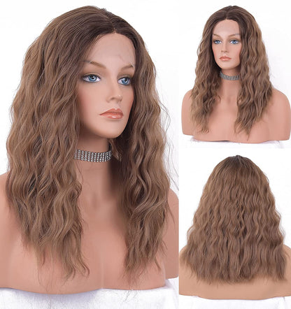 Ombre Brown Middle Part Lace Front Wig