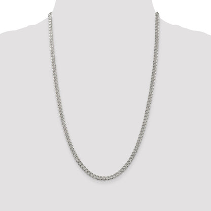 Pave Curb Chain 925 Sterling Silver Necklace 