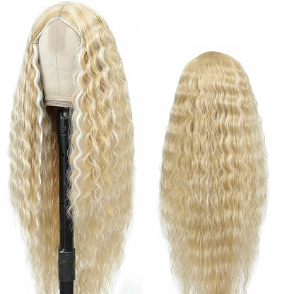 Highlight Blonde Big Deep Wave Wigs 30 Inch Synthetic Curly Wigs
