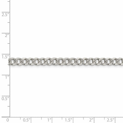 Pave Curb Chain 925 Sterling Silver Necklace 
