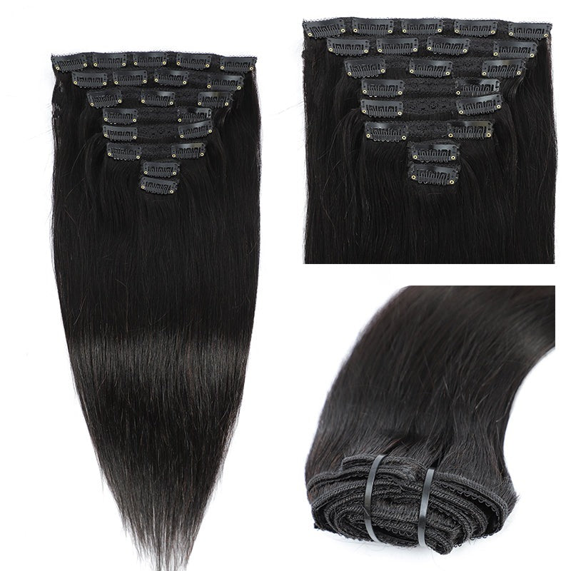 Brazilian-Remy-Straight-Hair-Clip-In-Human-Hair-Extensions-Natural-Color-8Pieces-Sets-Full-Head_