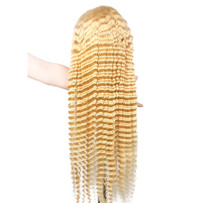 613 Honey Blonde Deep Wave Wig HD Lace Frontal Human Hair Wigs