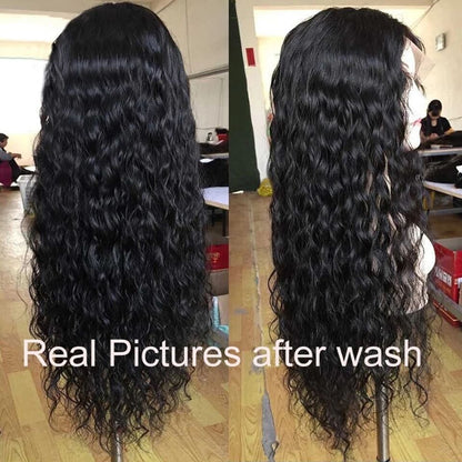 Water Wave HD Lace Frontal Brazilian Human Hair Wigs