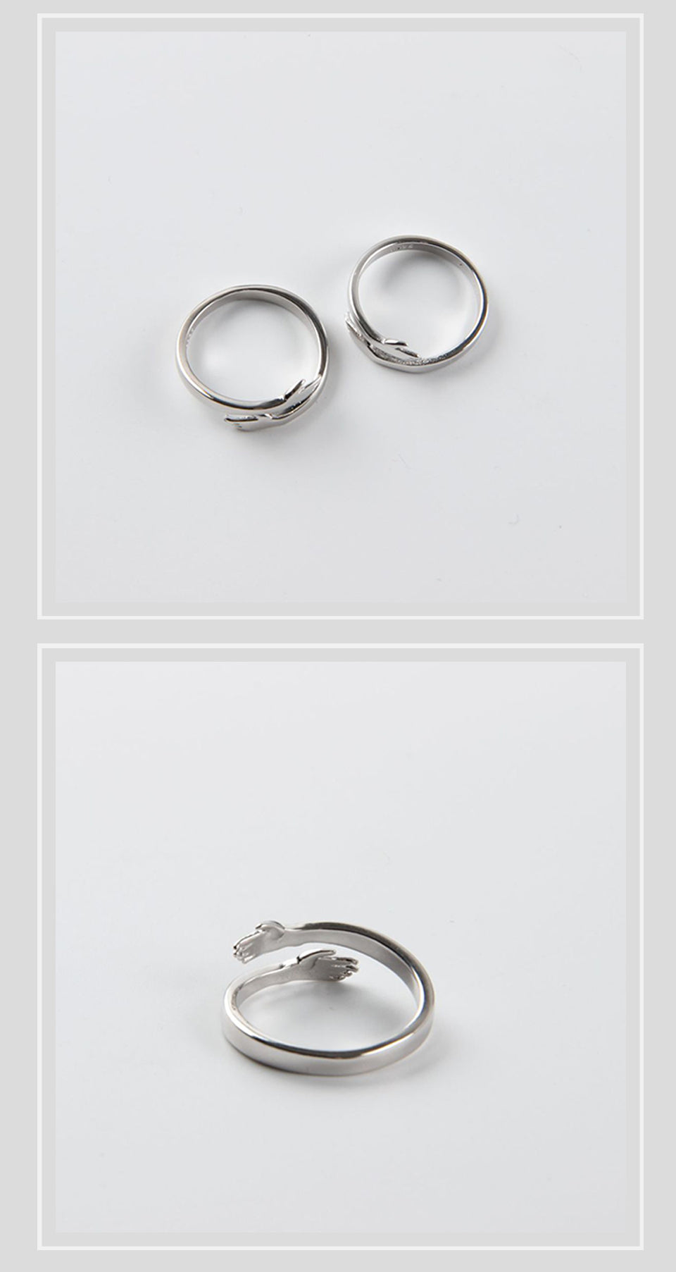 925 Sterling Silver Hug Ring for Women