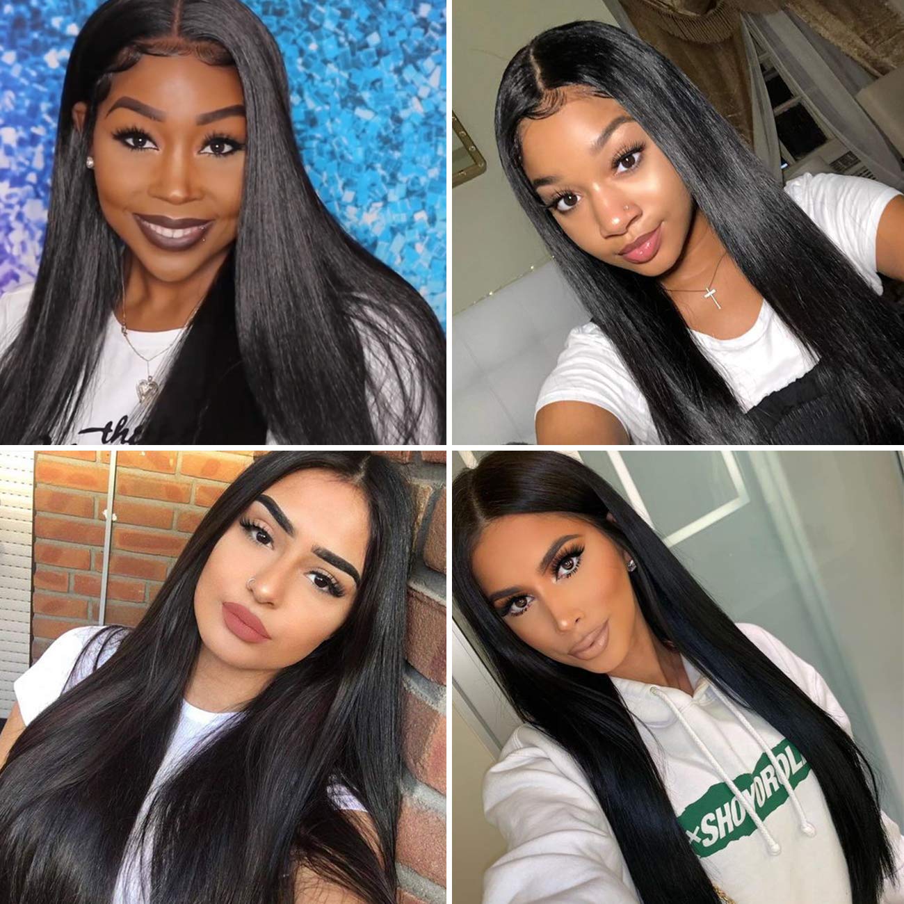 Brazilian Human Hair 13X4 Lace Frontal Wig Straight Lace Closure Wig 4X4 Lace Wig
