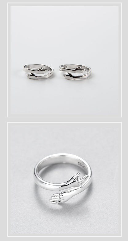 925 Sterling Silver Hug Ring for Women