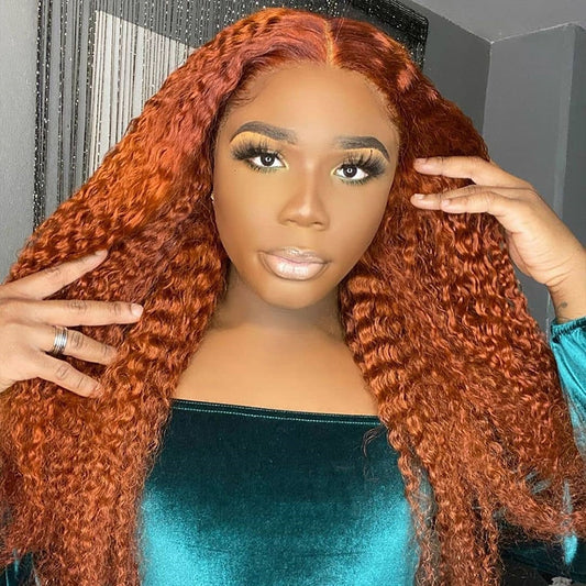 30 Inch Orange Ginger Lace Front Wig