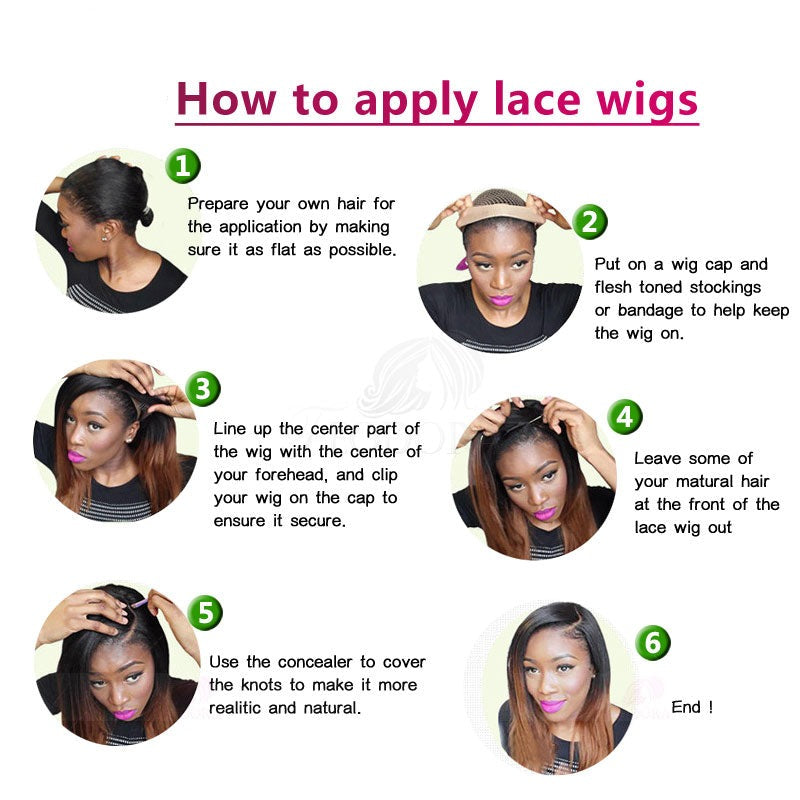 How to wear lace front wigs-humanhair-synthetic hair wig