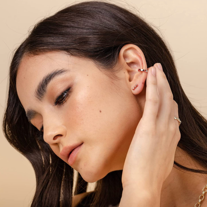 14K Yellow Gold Ear Cuff Earrings-Women's Jewelry