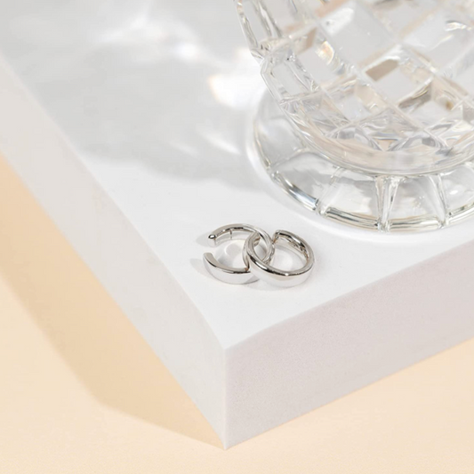 14K White Gold Ear Cuff Earrings-Women's Jewelry