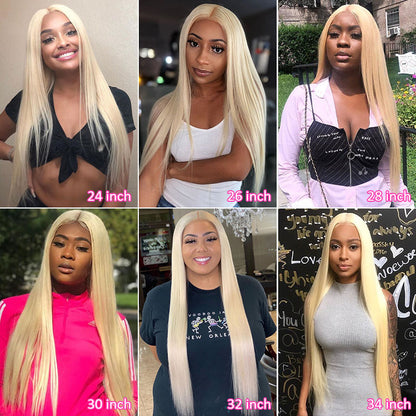 613-blonde-straight-bundles,613 Bundles Human Hair Color Blonde Straight Human Hair Bundles 8A Grade Unprocessed Brazilian Virgin Hair 3 Bundles 613 Straight Bundles