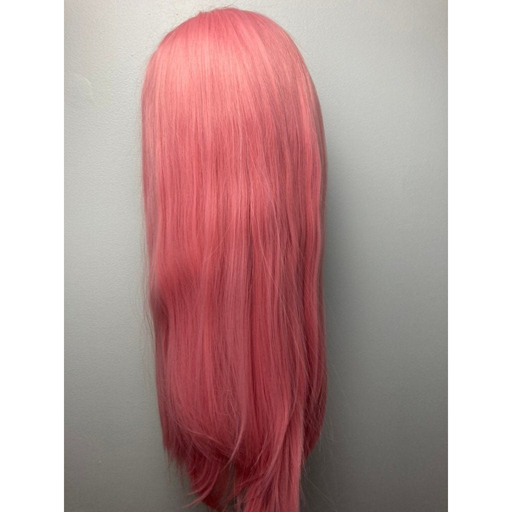 Pink Wig,Natural Straight Lace Wig,Lace Front Wig,Middle Part Pink Wig,Long Baby Pink Wig,Pink Lace Front Wig,Cosplay Wigs For Women Drag