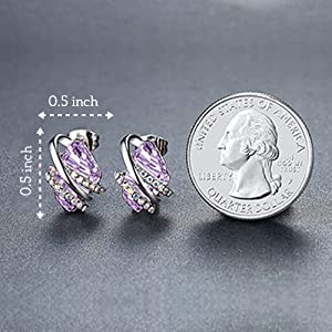 June Birthstone-Alexandrite Light Purple Earrings