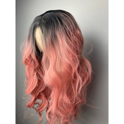 Pink Wigs,Pastel Pink Wig,Long Wavy Hair Wigs,Wigs For Women,Cosplay Wig,Drag Wig