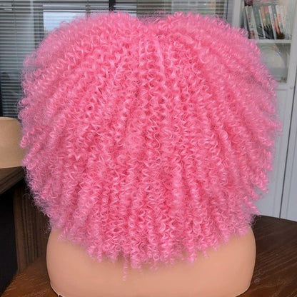 PIink Afro Kinky Full Wig