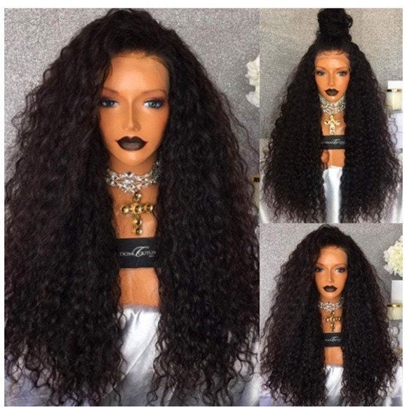 Black Wigs Afro Curly Wigs Lace Front Wigs Wigs For Women
