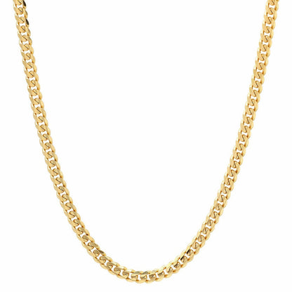 5MM Miami Cuban Link Chain-14K Gold Plated - 925 Sterling Silver Necklace