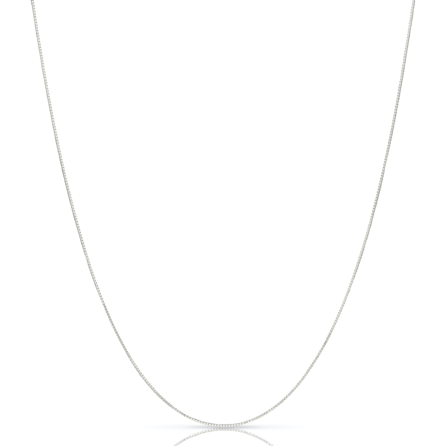 Sterling Silver Box Chain Necklace 1MM-3MM, Solid 925 Italy