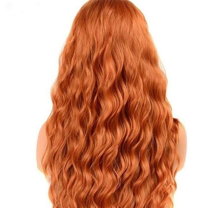 Ginger Orange Loose Wave Curly Non Lace Wigs