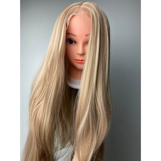 Dirty Blonde Highlight Lace Front Wigs,Long Straight Wigs